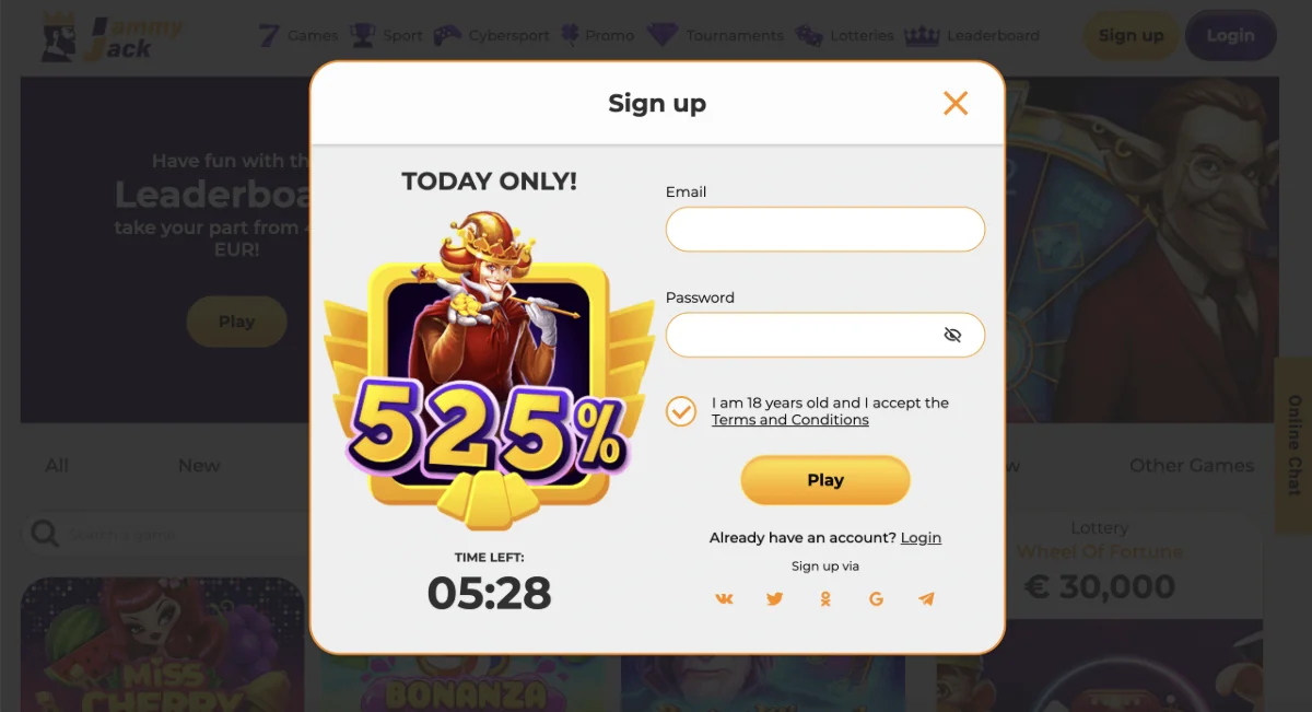 jimmy jack casino sign up | register